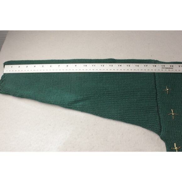 VTG Christmas Sweater Santa Womens Sz M Tiara Int. Crochet Beaded Ugly Party - Picture 10 of 11